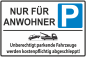 Preview: Parkplatzschild nur für Anwohner